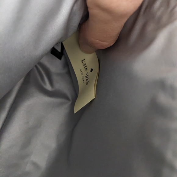 New? EXCELLENT Cond!! Kate Spade New York Blue And White Checkered Cosmetic Case - Picture 15 of 15